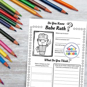 Free Babe Ruth Worksheet Level Up Your Worksheets