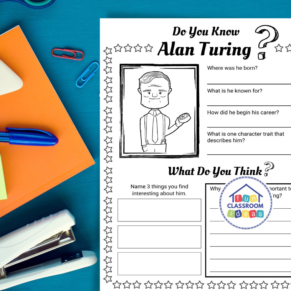 Alan Turing worksheets printable
