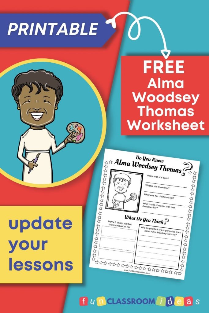 Alma Woodsey Thomas printable worksheets