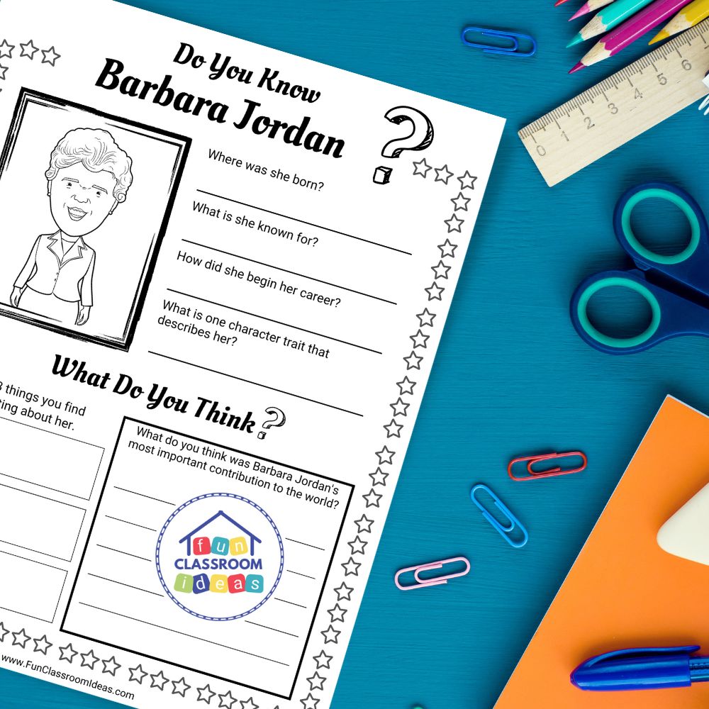 Barbara Jordan worksheets printable