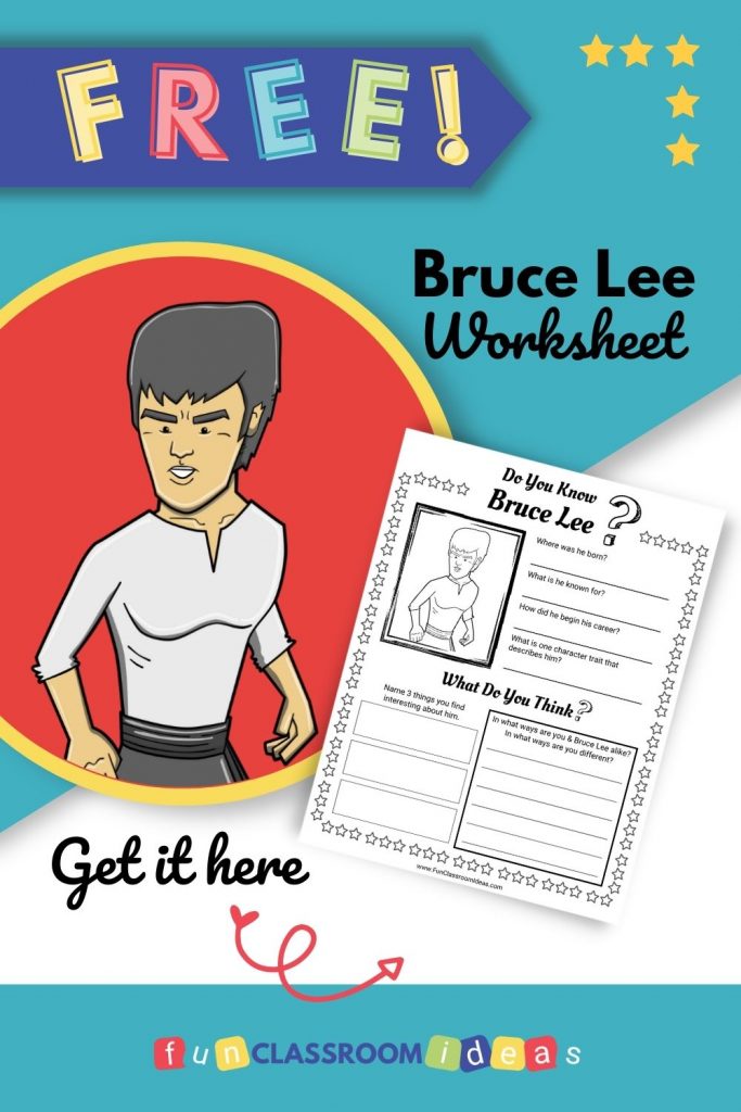 Bruce Lee printable worksheet
