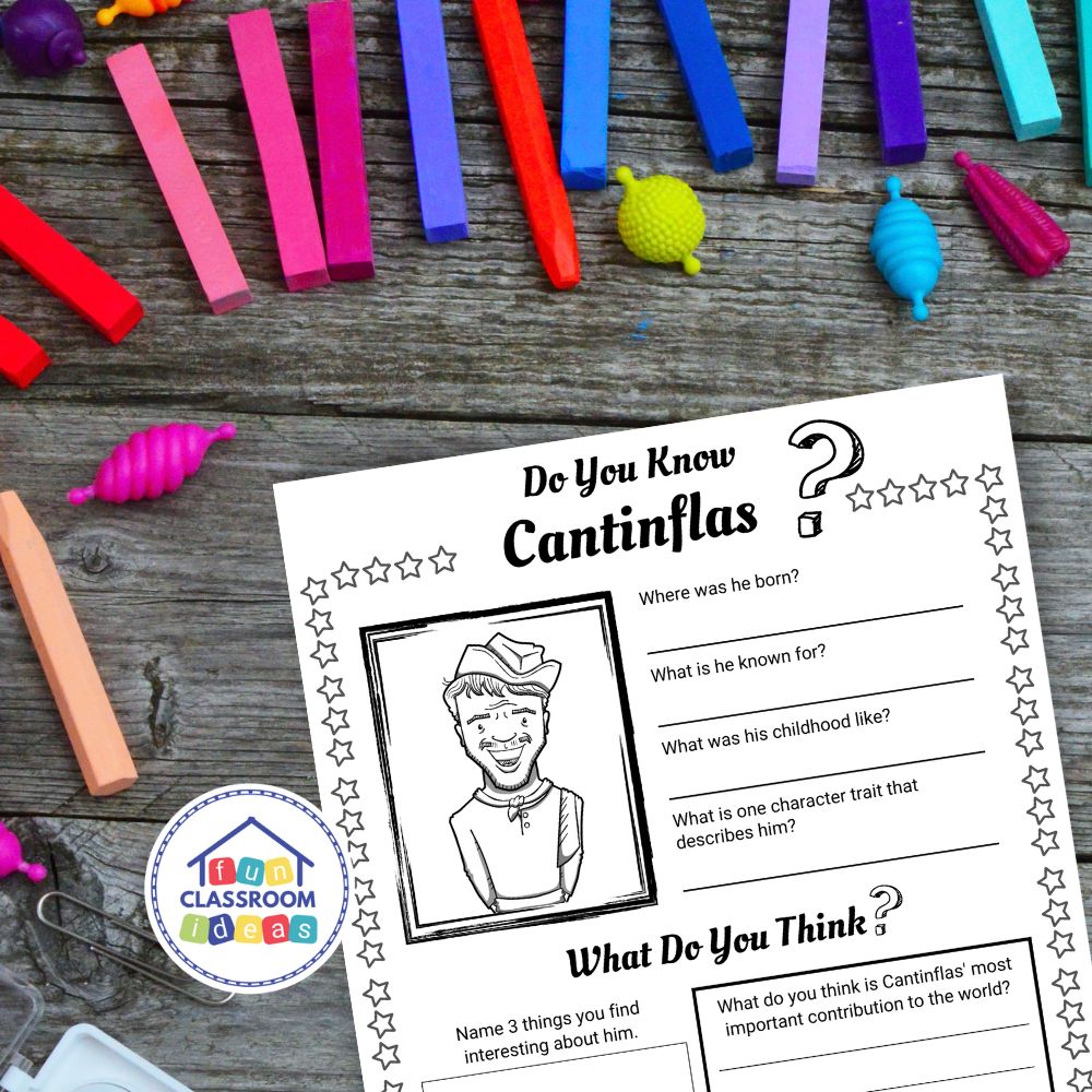 Cantinflas coloring worksheet