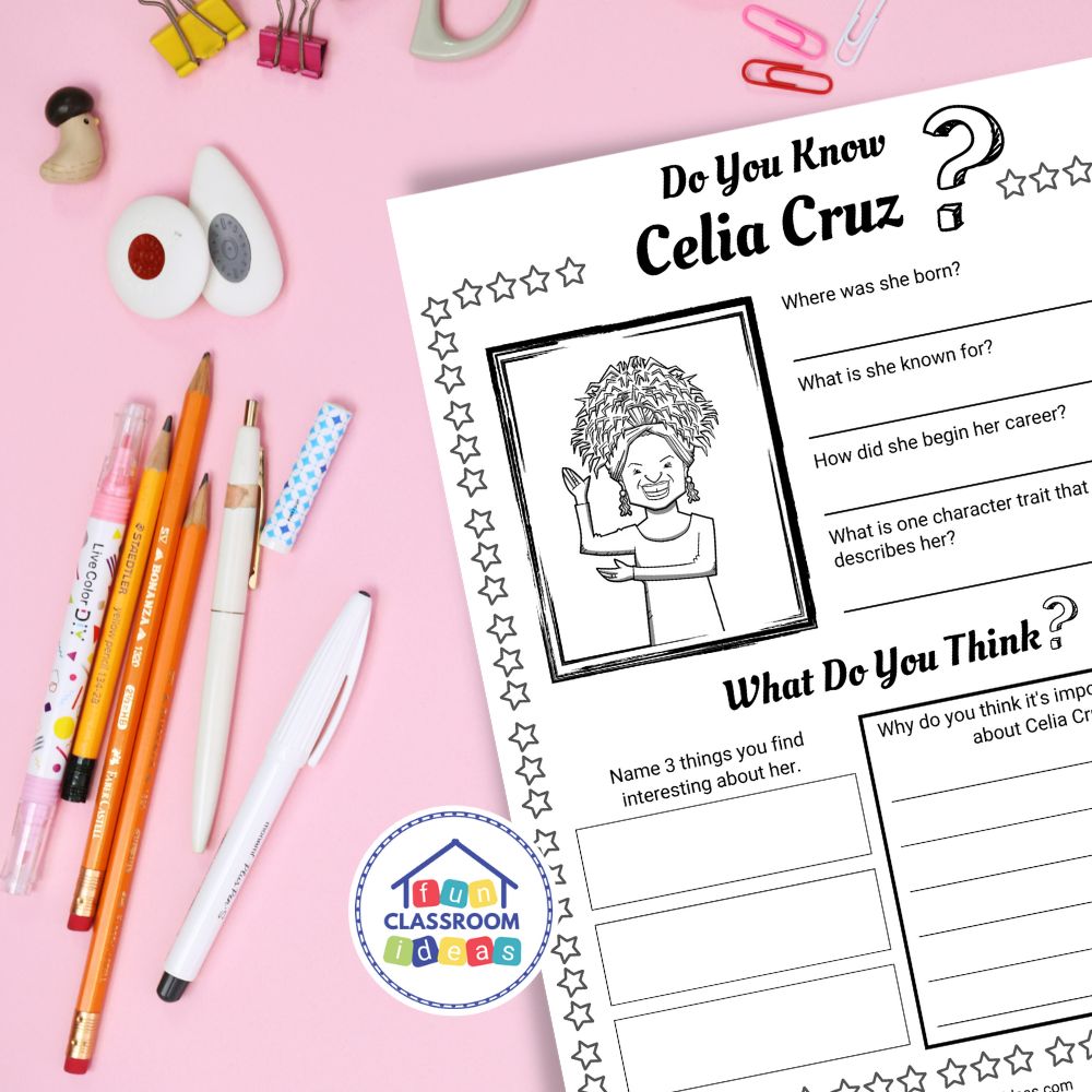 Celia Cruz worksheets lesson