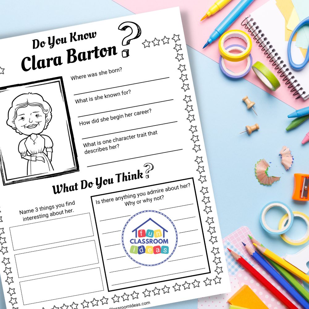Clara Barton worksheet pdf