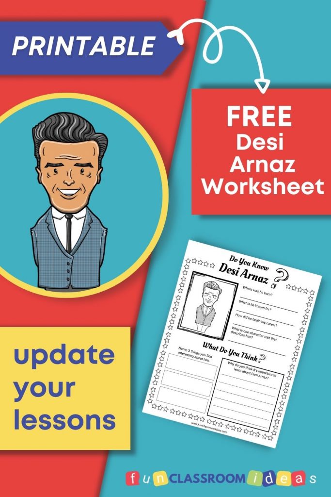 Desi Arnaz printable worksheets