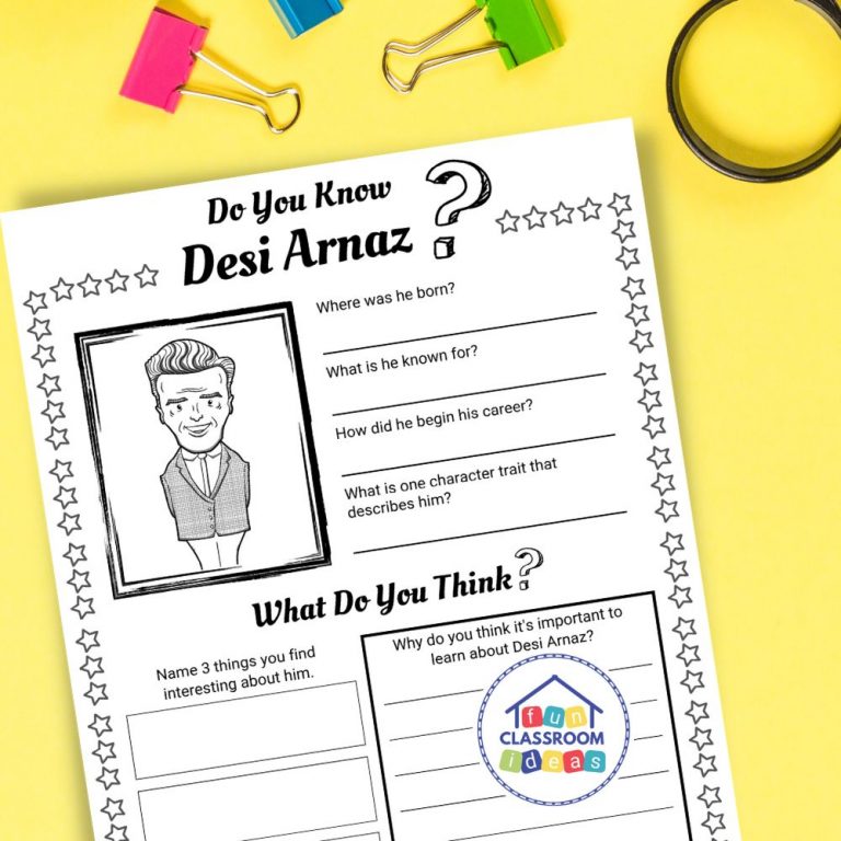 Free Desi Arnaz Worksheet - Level-Up Your Worksheets