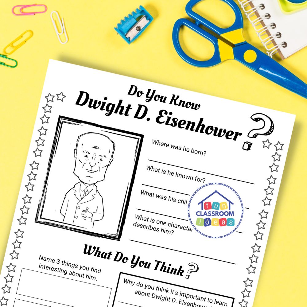 Dwight D. Eisenhower coloring page