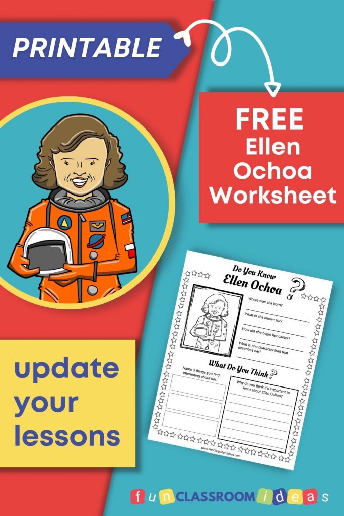 Ellen Ochoa printable worksheets