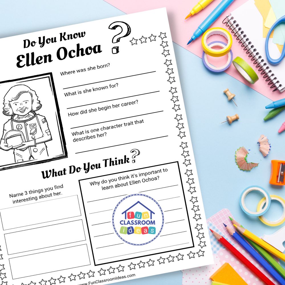 Ellen Ochoa worksheet pdf