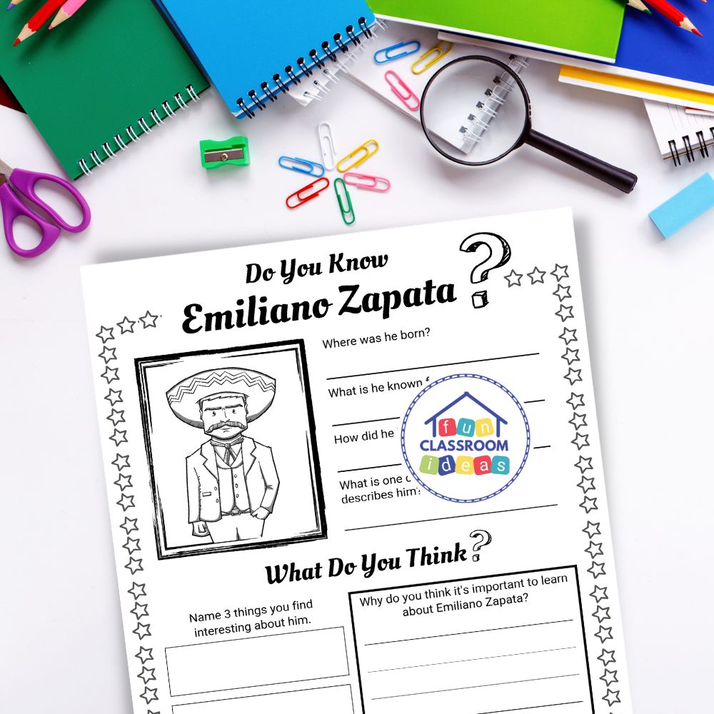 Emiliano Zapata worksheet elementary