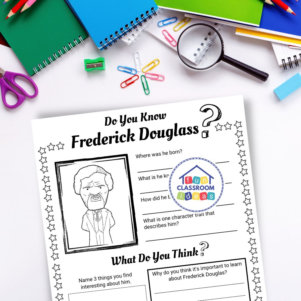 Frederick Douglass worksheet elementary