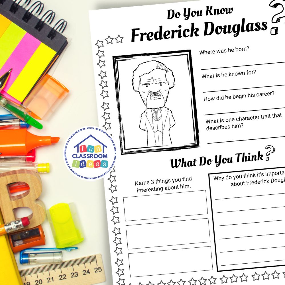 Frederick Douglass worksheets interactive worksheet