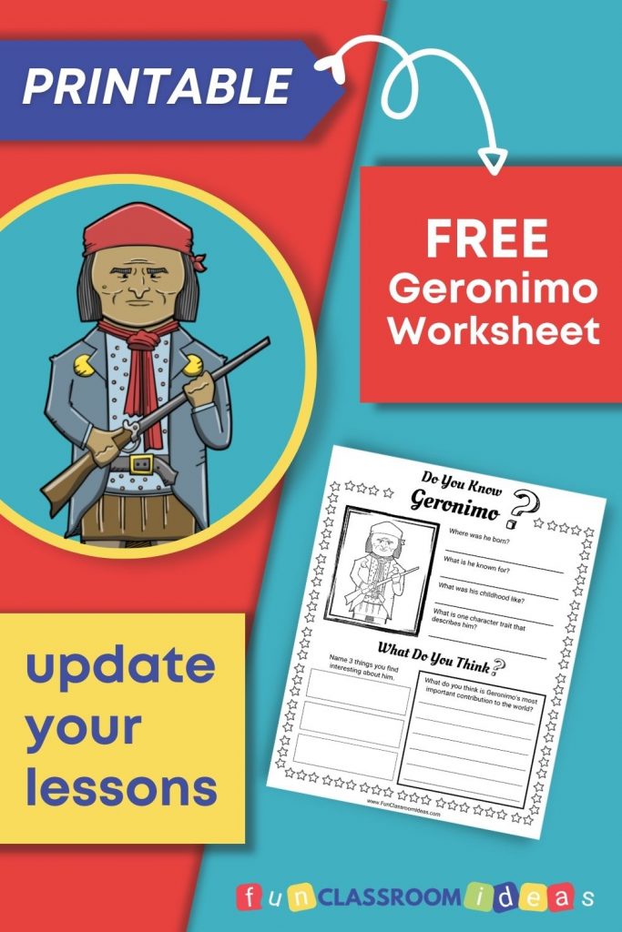 Geronimo printable worksheets