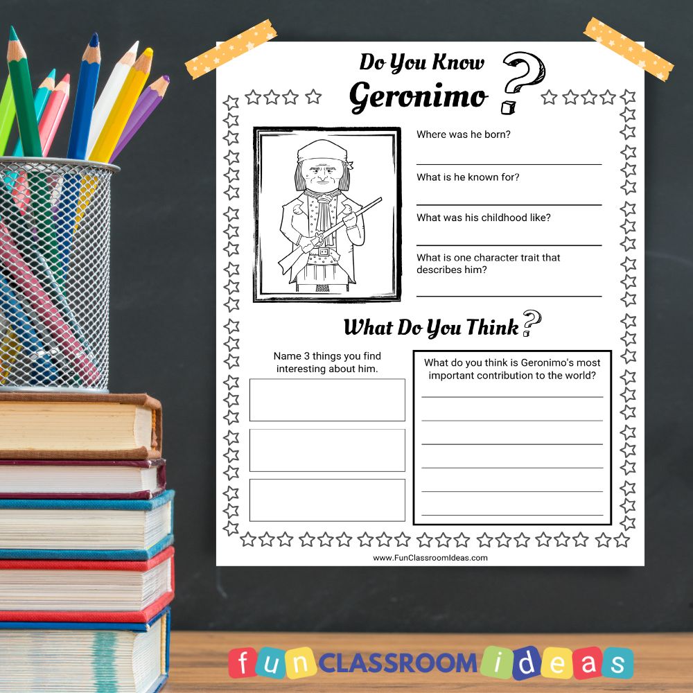 Geronimo worksheets