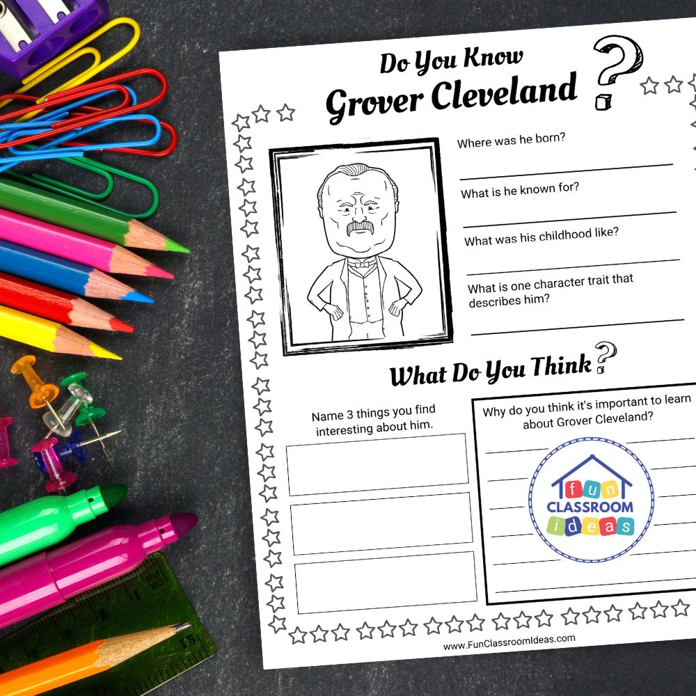 Grover Cleveland worksheets pdf