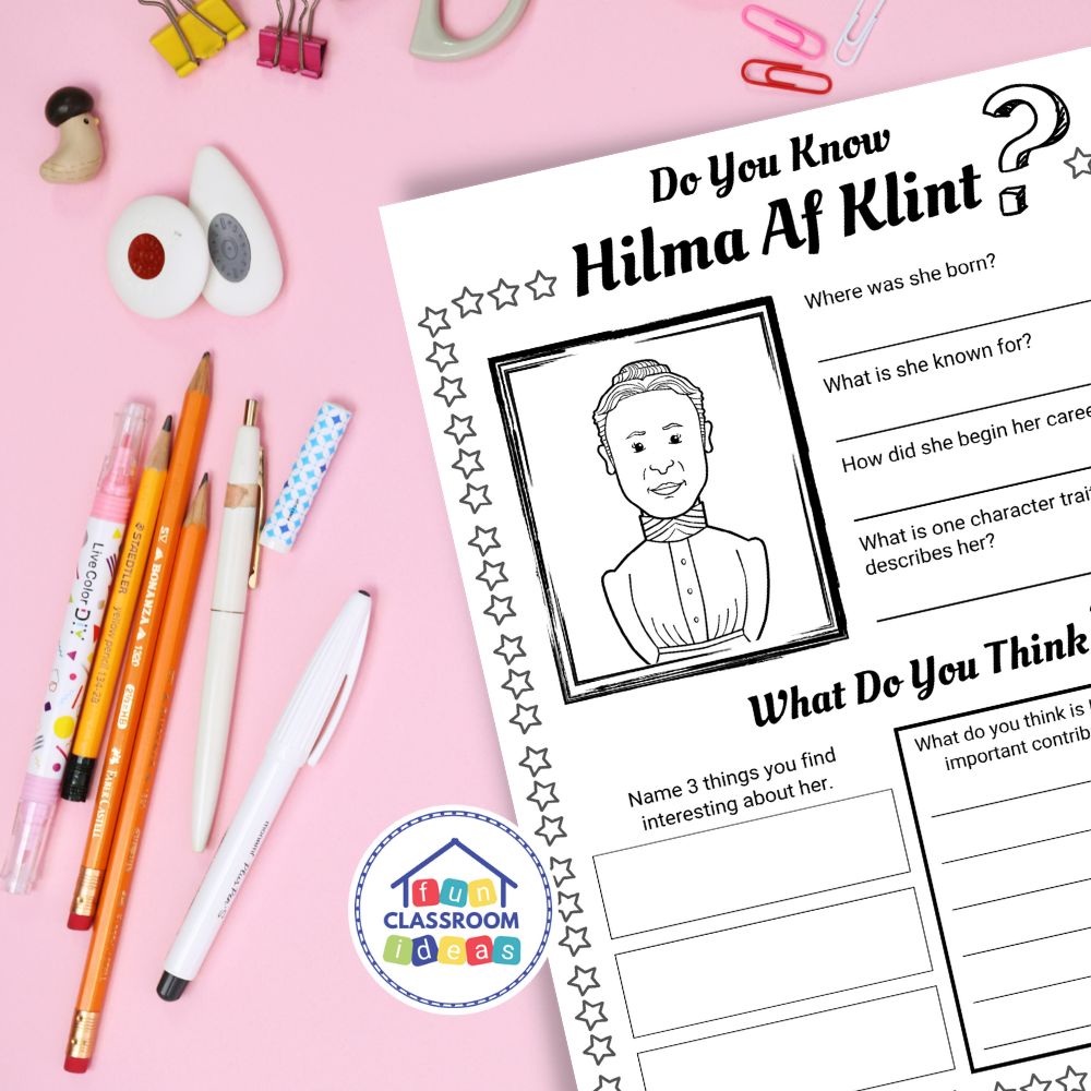Hilma Af Klint worksheets lesson