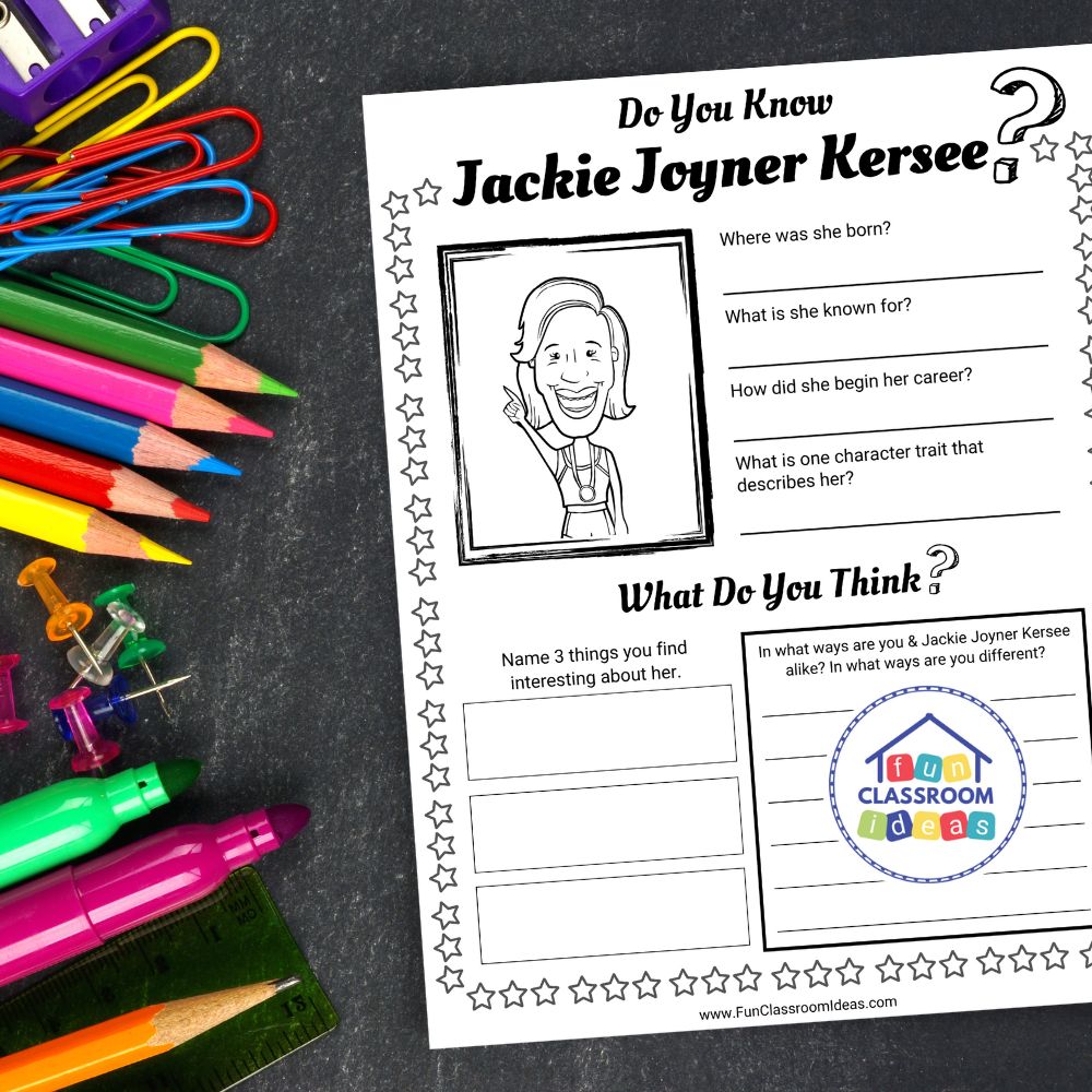 Jackie Joyner Kersee worksheets pdf