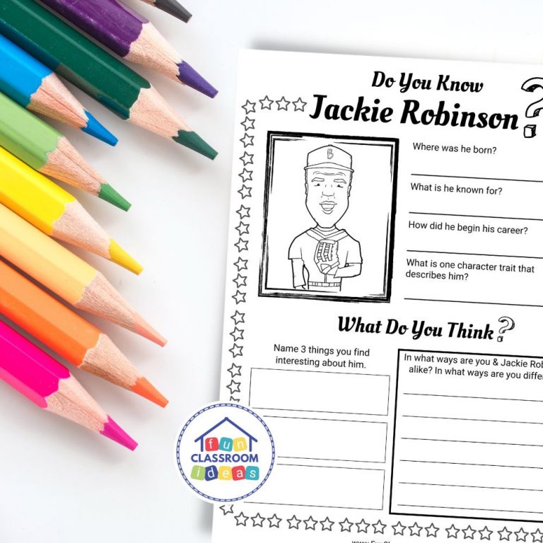 Free Jackie Robinson Worksheet Level Up Your Worksheets