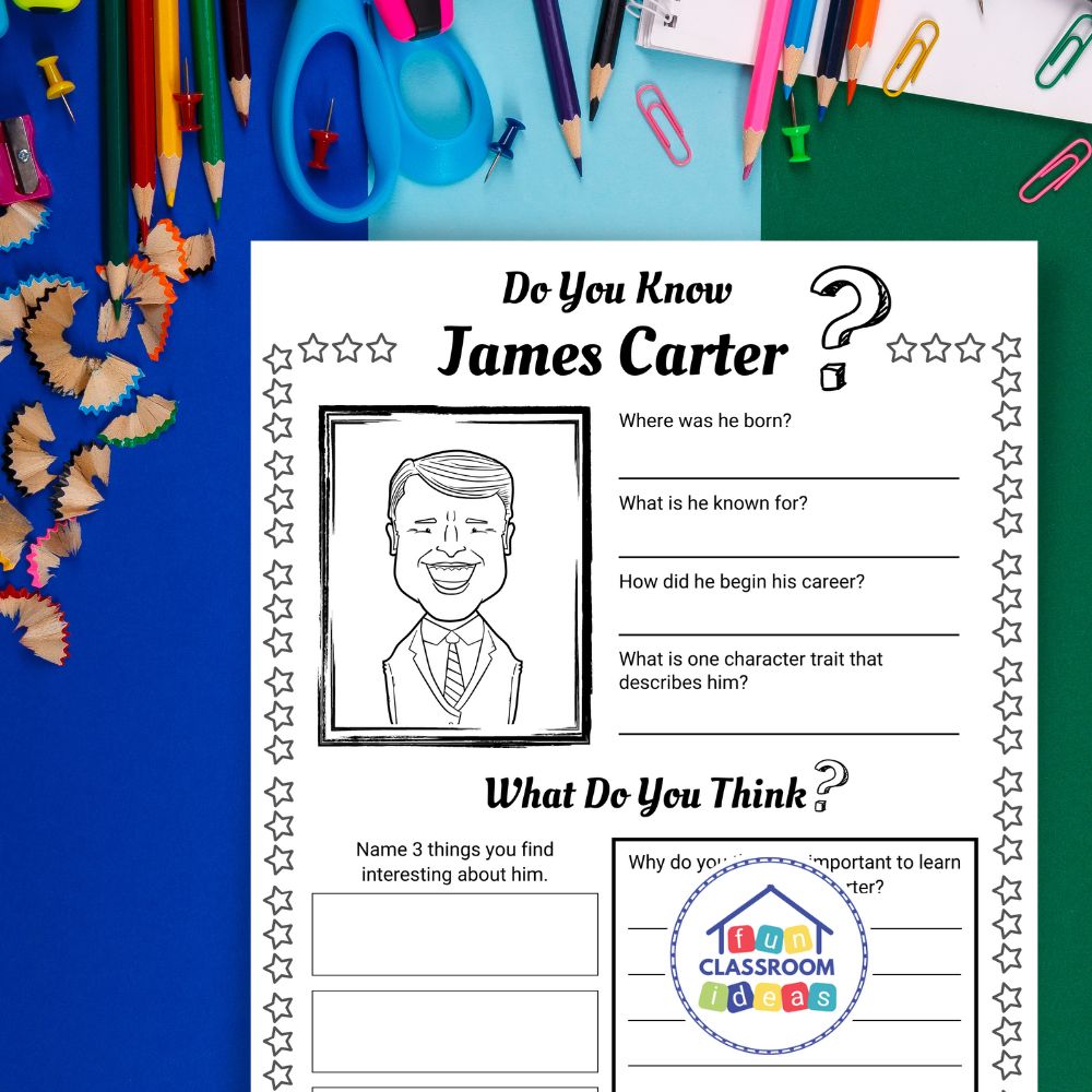 James Carter free worksheet