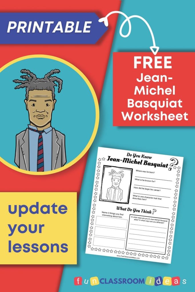 Jean-Michel Basquiat printable worksheets