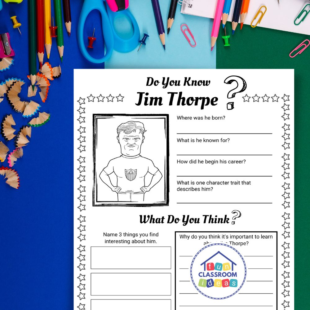 Jim Thorpe free worksheet