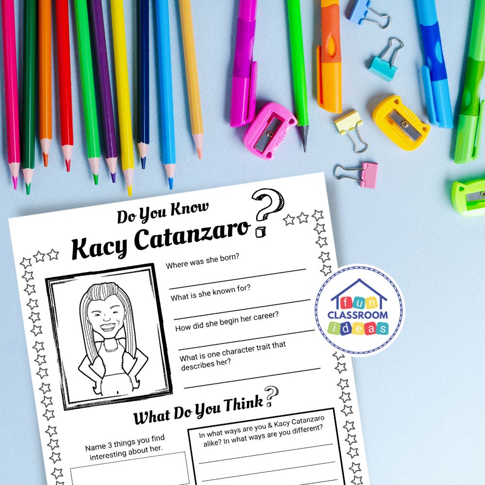 Kacy Catanzaro worksheets coloring page