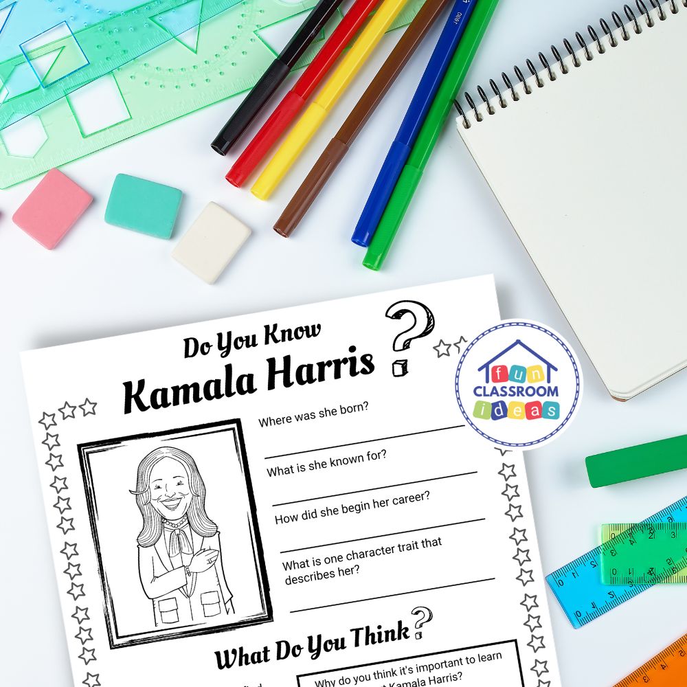 Kamala Harris worksheets biography