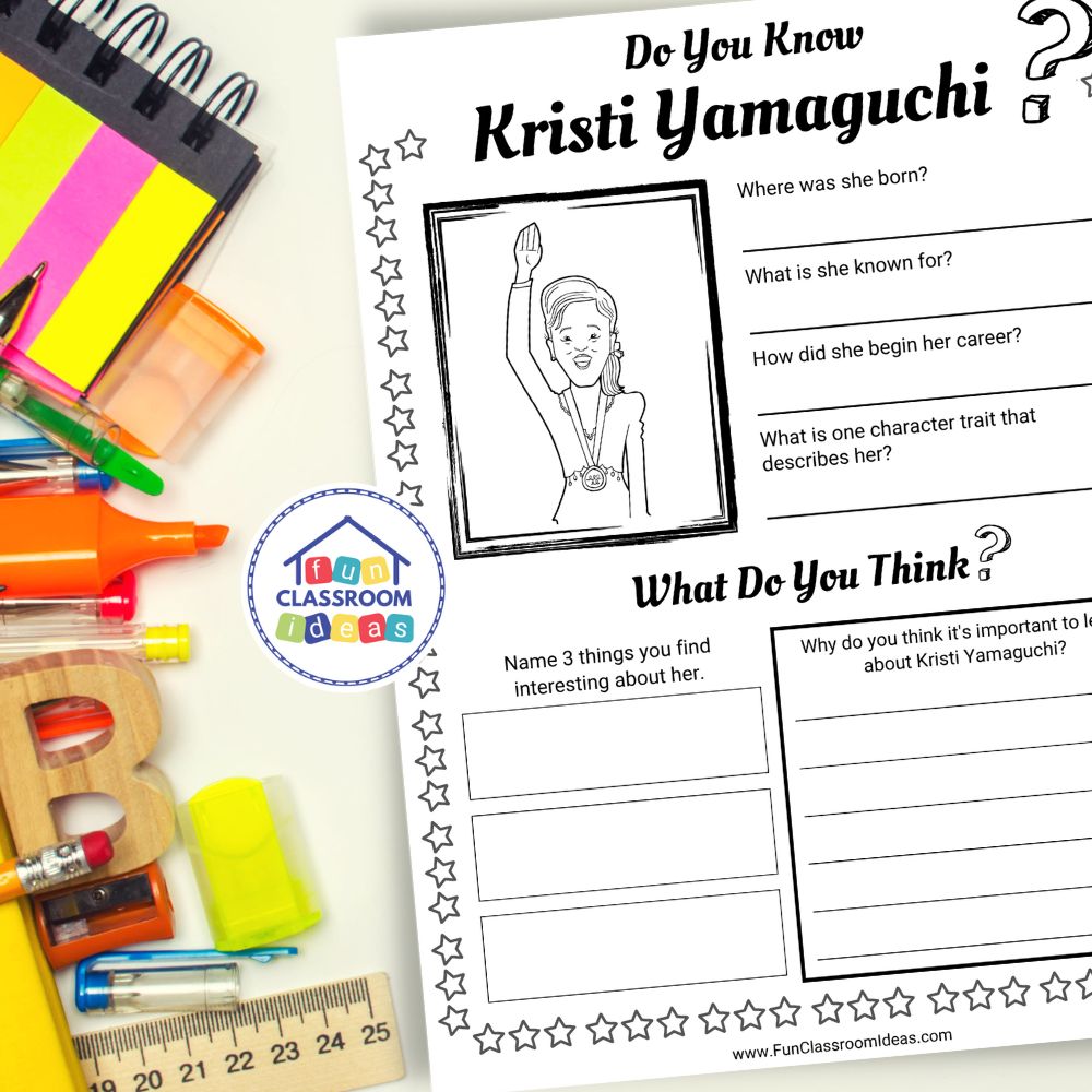 Kristi Yamaguchi worksheets interactive worksheet