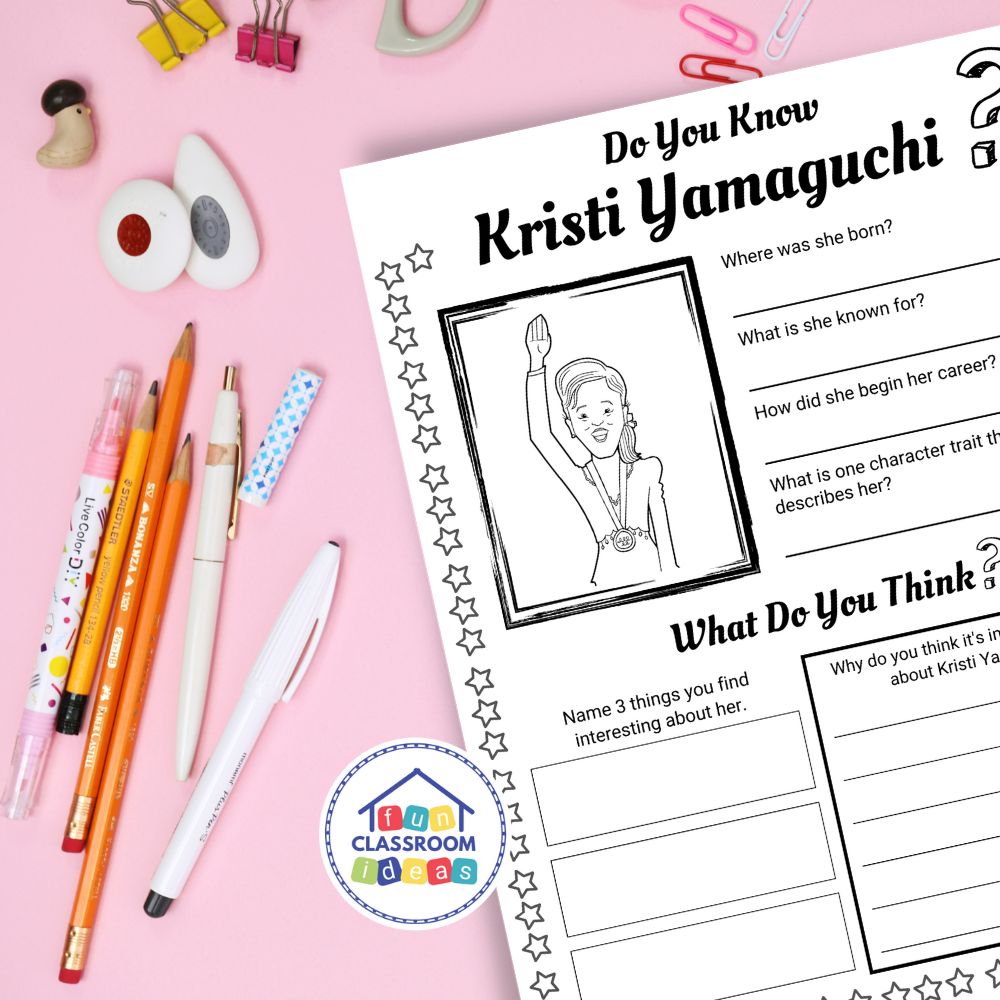 Kristi Yamaguchi worksheets lesson