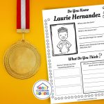 Laurie Hernandez worksheets coloring page