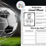 Lionel Messi worksheets coloring page