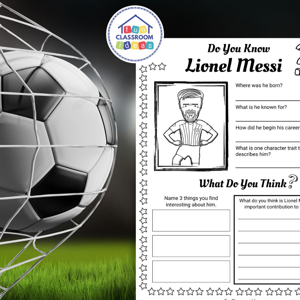 Free Lionel Messi Worksheet