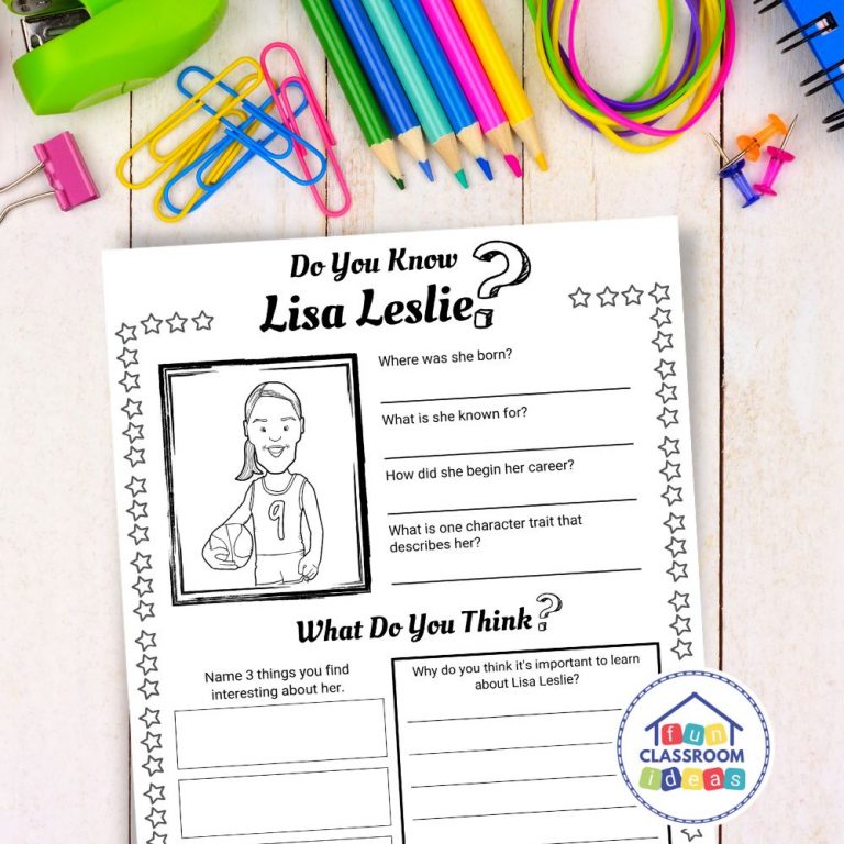 Free Lisa Leslie Worksheet - Level-Up Your Worksheets