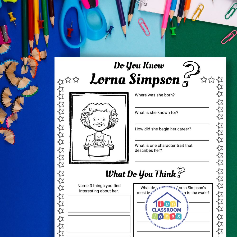 Lorna Simpson free worksheet