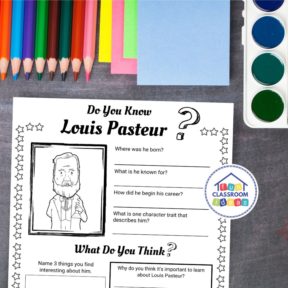 Louis Pasteur coloring page