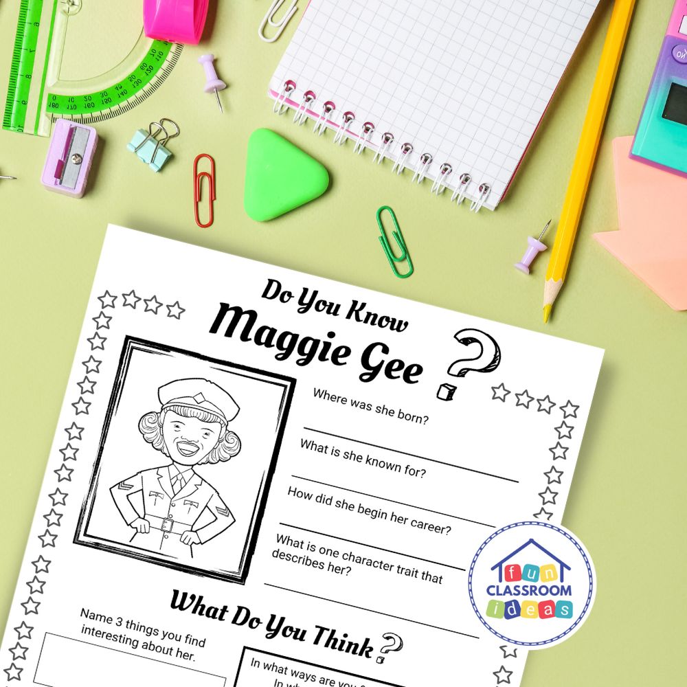 Maggie Gee worksheets coloring pages