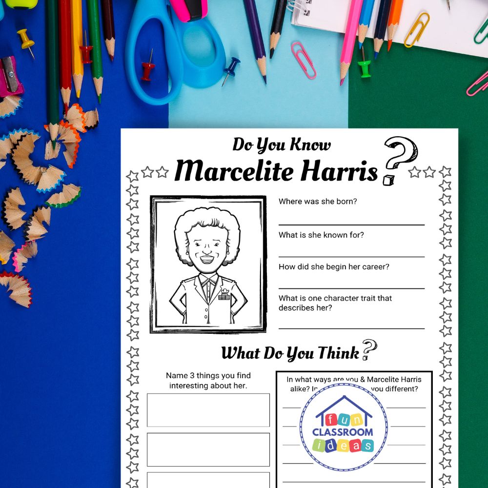 Marcelite Harris free worksheet