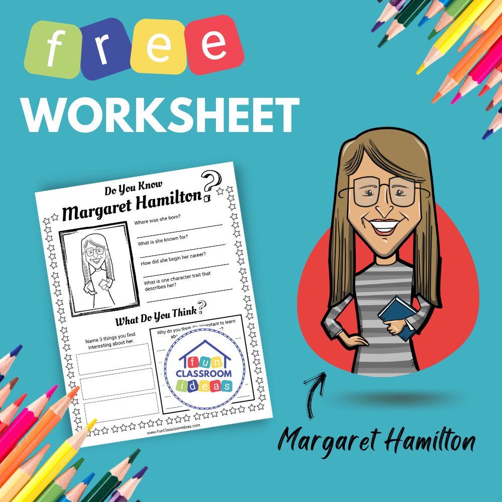 Margaret Hamilton bio worksheet for kids