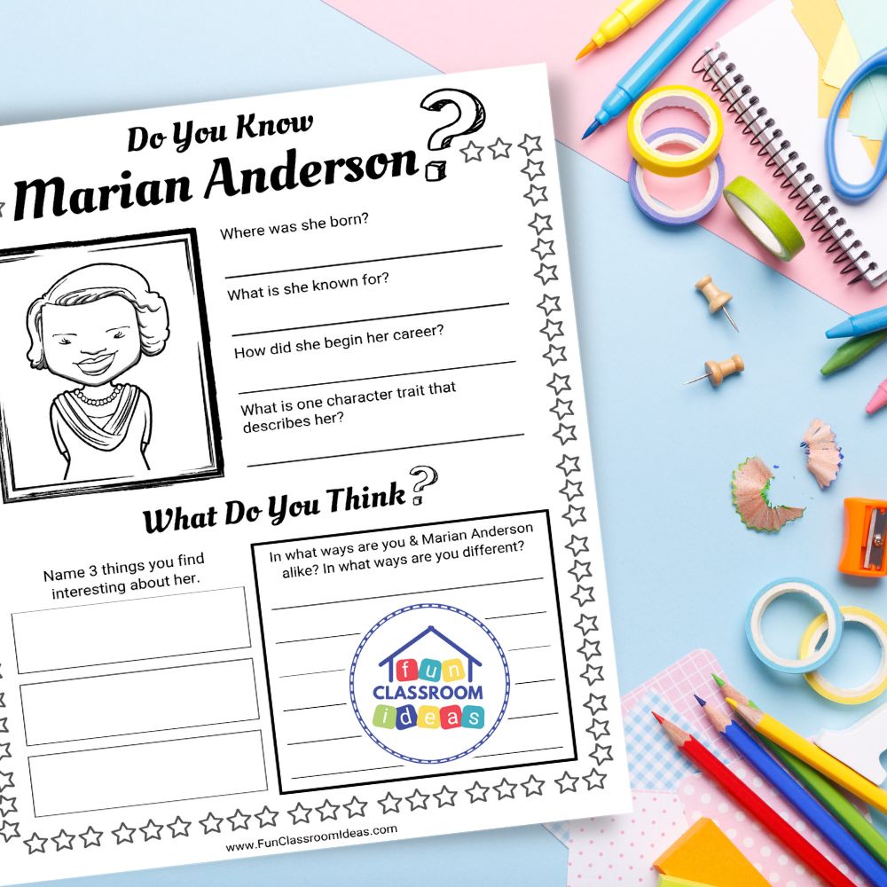 Marian Anderson worksheet pdf