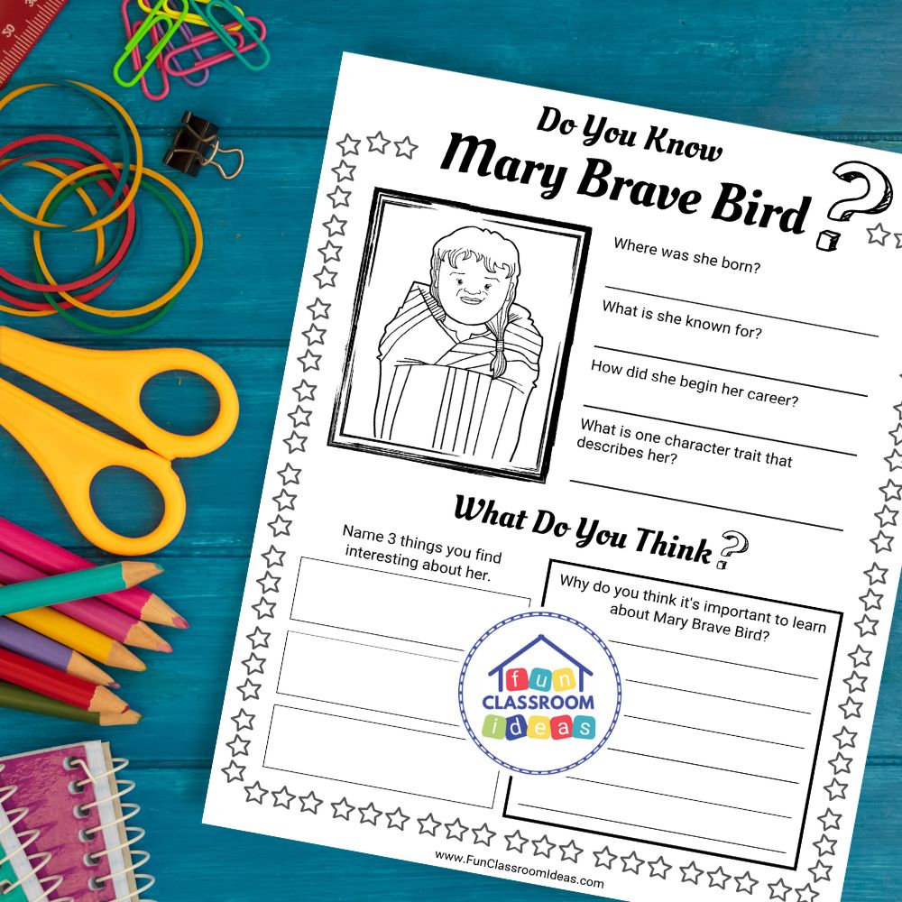Mary Brave Bird free handouts