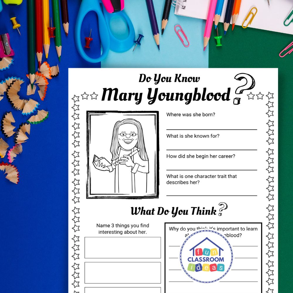 Mary Youngblood free worksheet