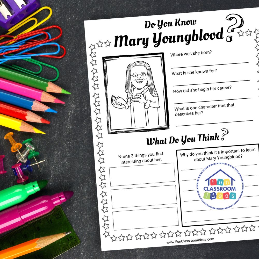 Mary Youngblood worksheets pdf