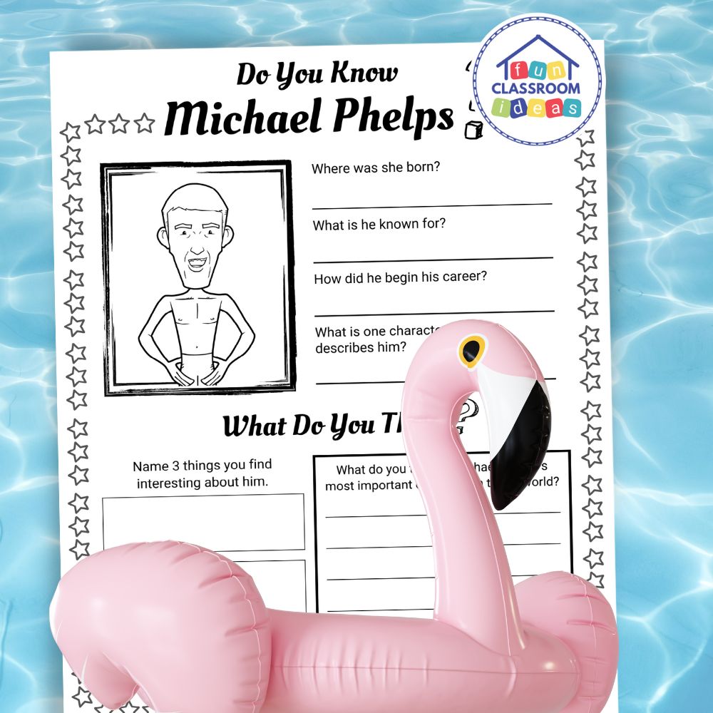Michael Phelps coloring page