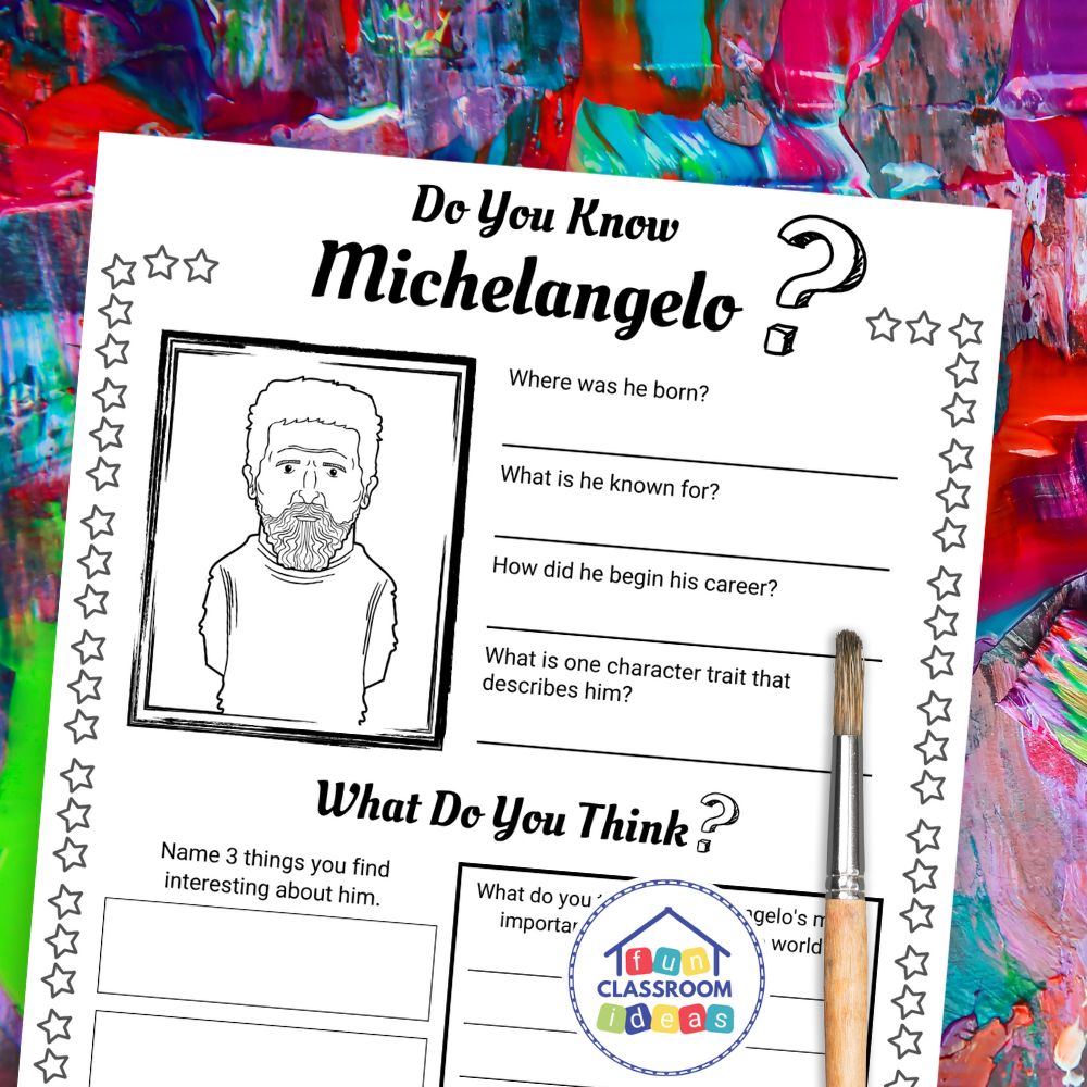 Free Michelangelo Worksheet