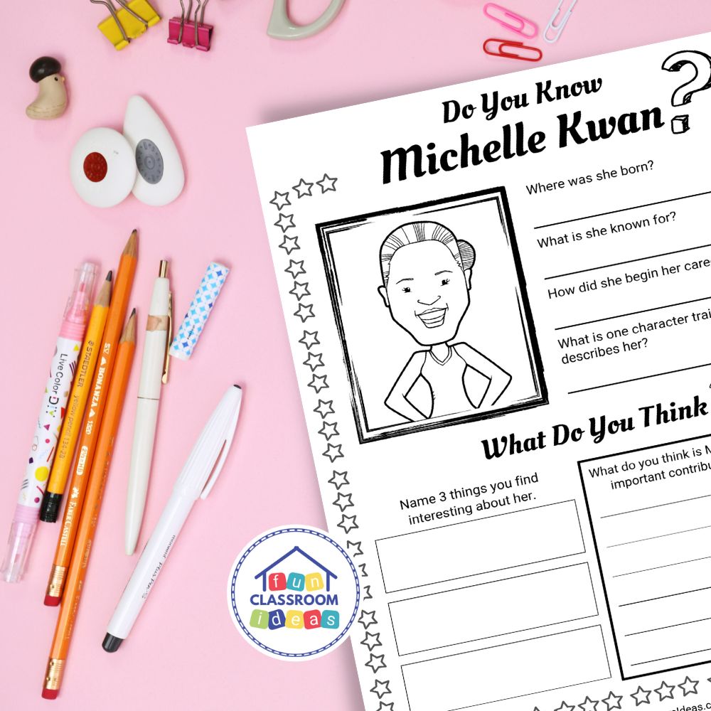 Michelle Kwan worksheets lesson
