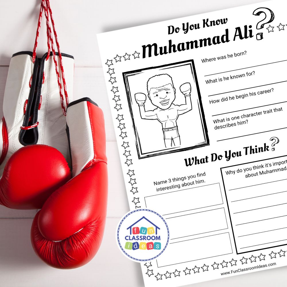 Free Muhammad Ali Worksheet
