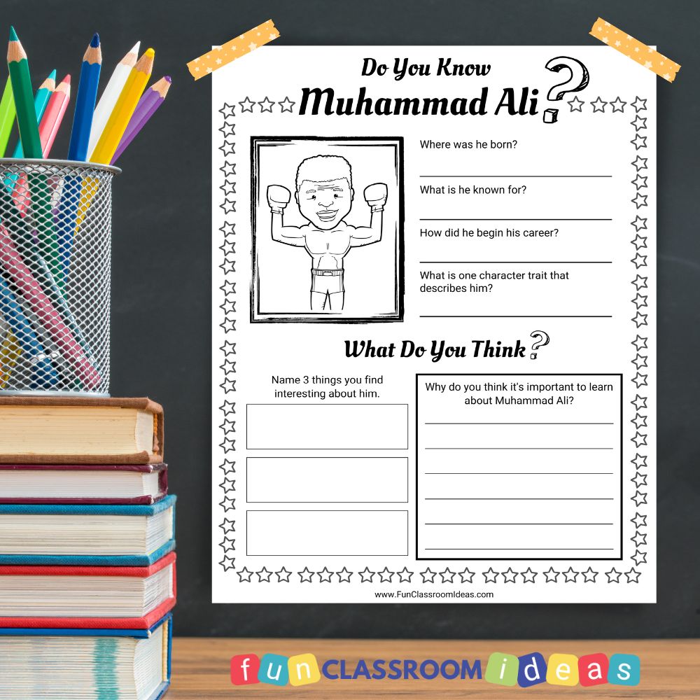 Muhammad Ali worksheets