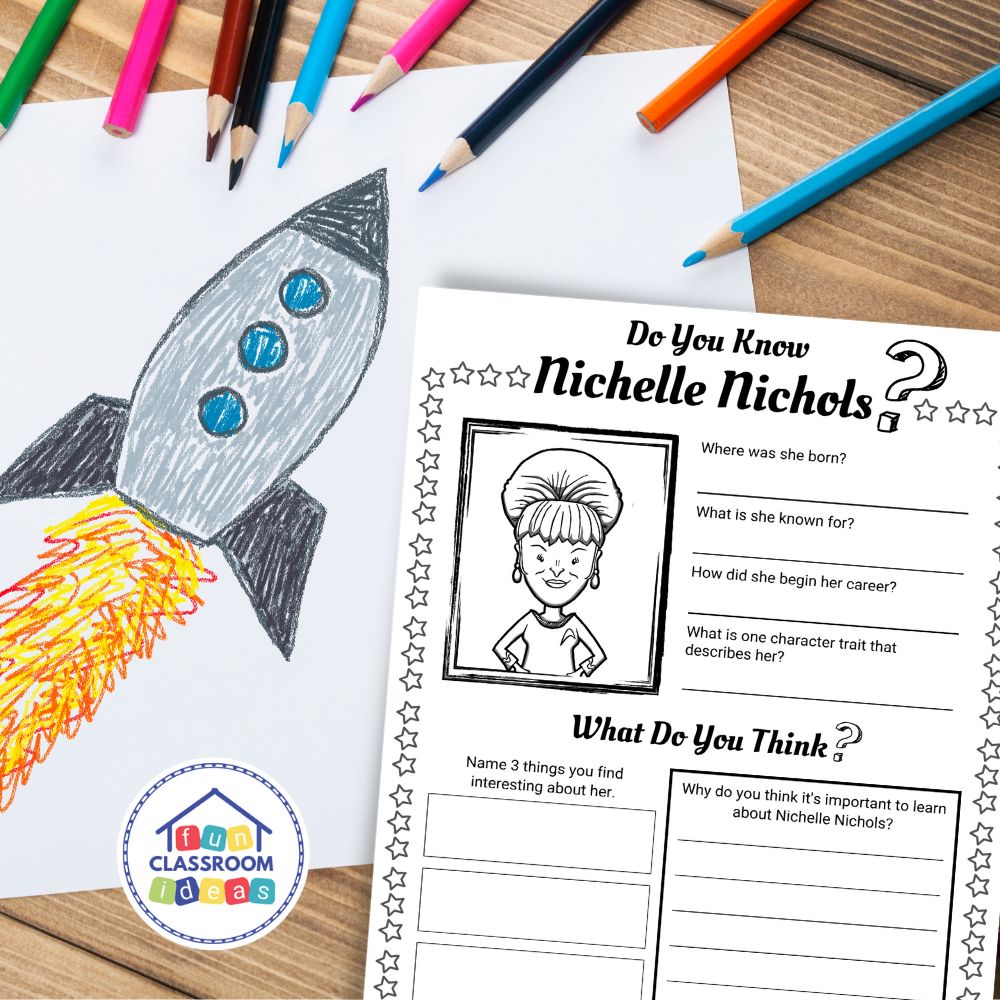 Nichelle Nichols worksheets coloring page