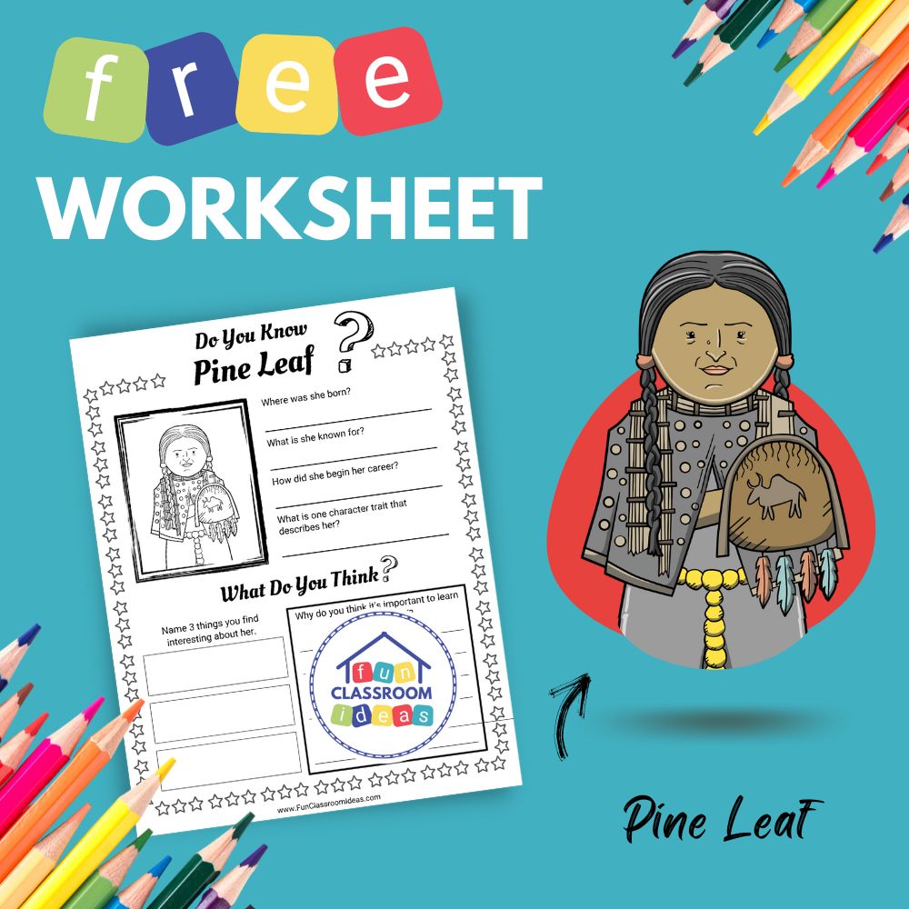 Pine Leaf bio worksheet for kids