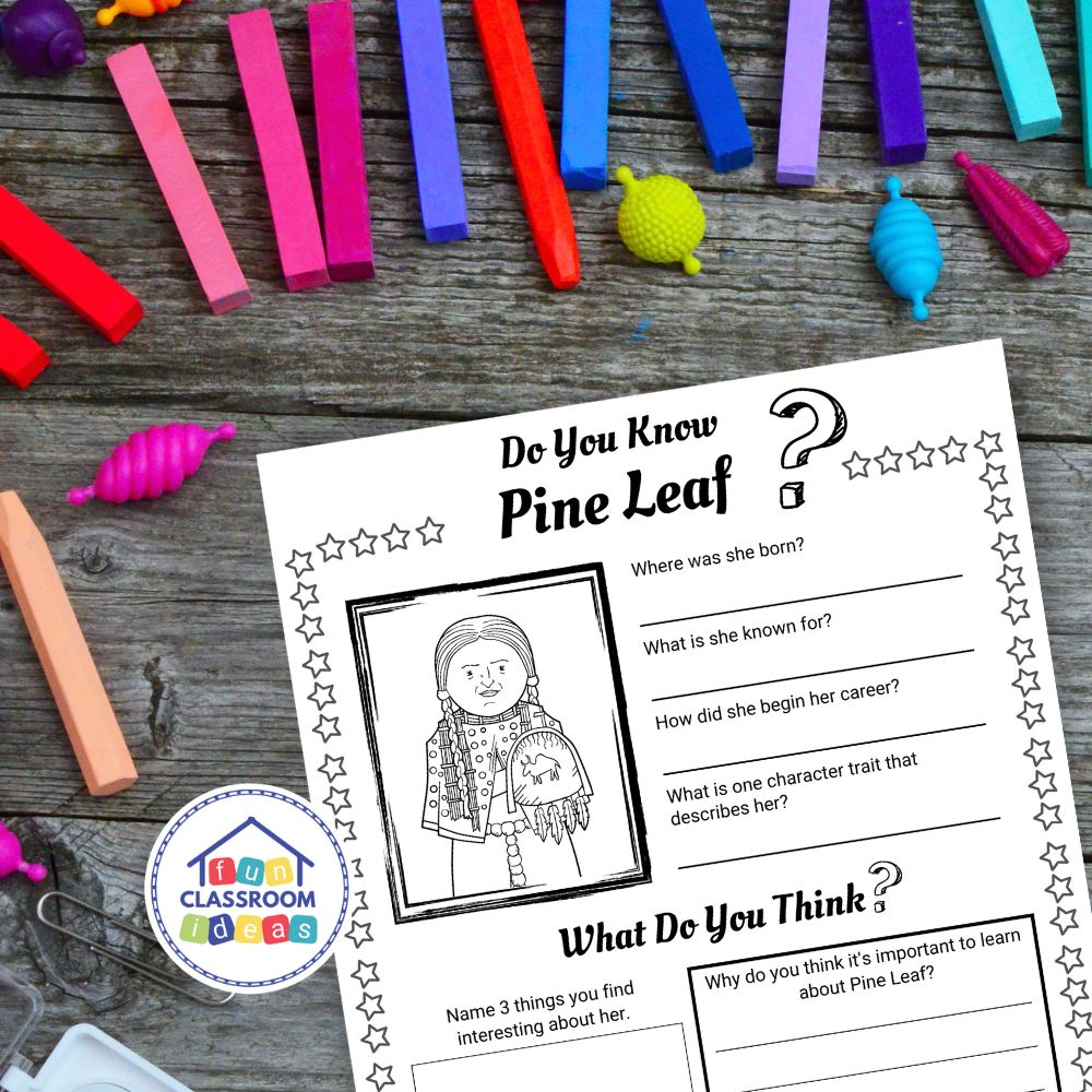Pine Leaf coloring worksheet